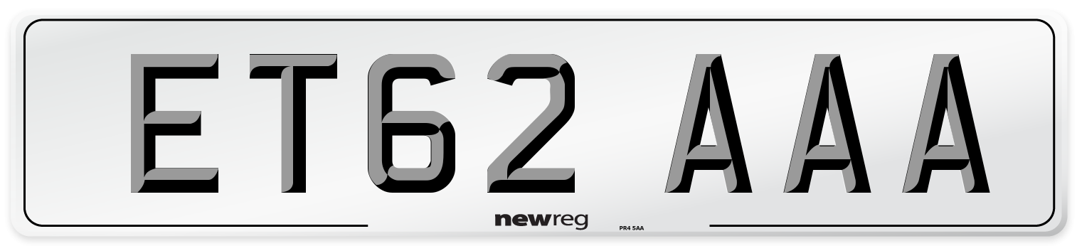 ET62 AAA Number Plate from New Reg